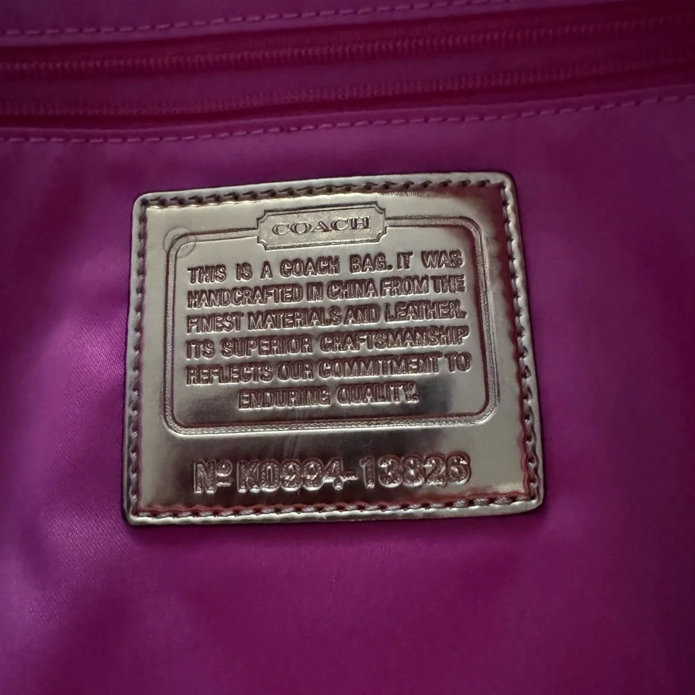 Y2K Coach Poppy op art glam tote shoulder bag - Picture 3 of 5